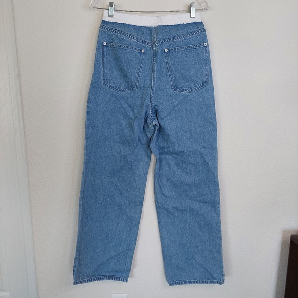Thakoon Smocked Waist Wide Leg Denim Size 6 - Picture 7 of 13